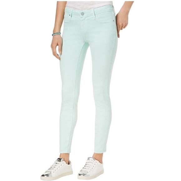 Seven7 Seafoam Green Skinny Easy Fit Jean Womens Plus 18 Mid Rise Stretch Denim - Picture 1 of 8